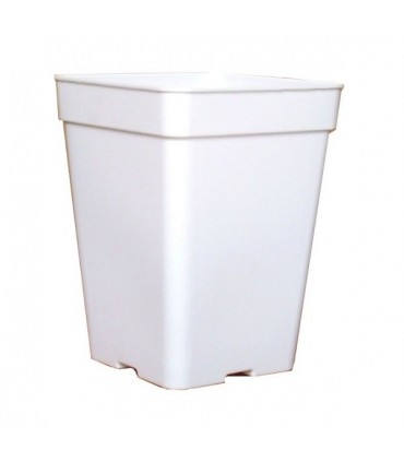 Maceta Cuadrada Blanca 23 x 23 x 27.5 cm. - 11 lt. Cannapot
