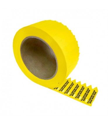 Etiqueta Pincho 17 x 80 mm. Personalizada Amarillo 1000 u.