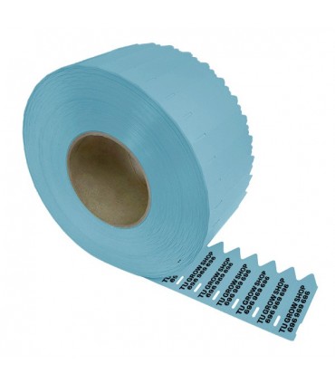 Etiqueta Pincho 17 x 80 mm. Personalizada Azul 3.000 u.