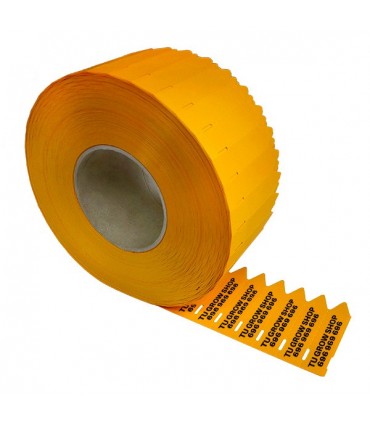 Etiqueta Pincho 17 x 80 mm. Personalizada Naranja 3.000 u.